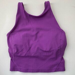 Excellent condition Lululemon Purple Racerback Tank Top Built-In Bra Size 2
